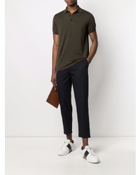 Мужская темно-зеленая футболка-поло от Aspesi