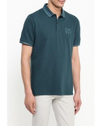 Мужская темно-зеленая футболка-поло от DKNY