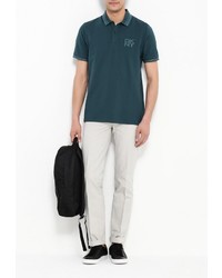 Мужская темно-зеленая футболка-поло от DKNY