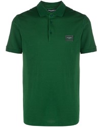 Мужская темно-зеленая футболка-поло от Dolce & Gabbana