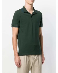 Мужская темно-зеленая футболка-поло от Sun 68