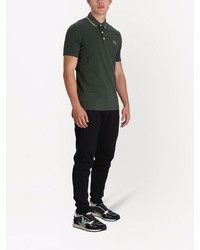 Мужская темно-зеленая футболка-поло от Armani Exchange