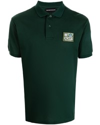 Мужская темно-зеленая футболка-поло от Emporio Armani
