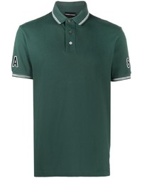 Мужская темно-зеленая футболка-поло от Emporio Armani