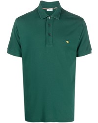 Мужская темно-зеленая футболка-поло от Etro