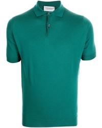 Мужская темно-зеленая футболка-поло от John Smedley