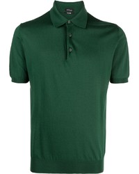 Мужская темно-зеленая футболка-поло от Kiton