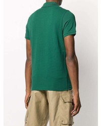 Мужская темно-зеленая футболка-поло от Moncler