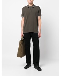 Мужская темно-зеленая футболка-поло от Woolrich