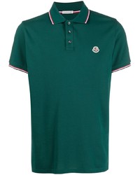 Мужская темно-зеленая футболка-поло от Moncler
