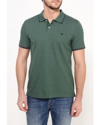 Мужская темно-зеленая футболка-поло от Mustang