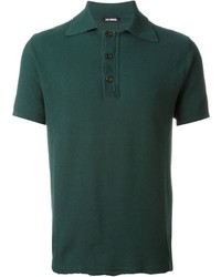 Мужская темно-зеленая футболка-поло от Raf Simons
