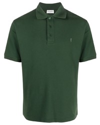 Мужская темно-зеленая футболка-поло от Saint Laurent