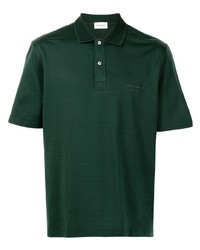 Мужская темно-зеленая футболка-поло от Salvatore Ferragamo