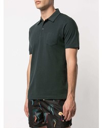 Мужская темно-зеленая футболка-поло от Sunspel