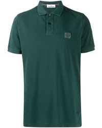 Мужская темно-зеленая футболка-поло от Stone Island
