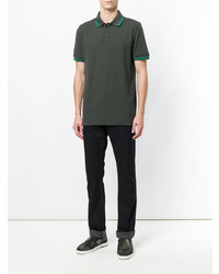 Мужская темно-зеленая футболка-поло от Tomas Maier