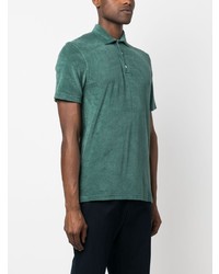 Мужская темно-зеленая футболка-поло от Fedeli