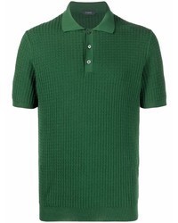 Мужская темно-зеленая футболка-поло от Zanone