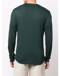 Мужская темно-зеленая футболка с длинным рукавом от Orlebar Brown