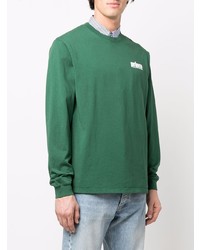 Мужская темно-зеленая футболка с длинным рукавом от Sporty & Rich