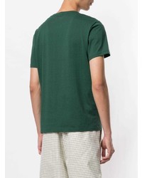 Мужская темно-зеленая футболка с круглым вырезом с вышивкой от Kent & Curwen