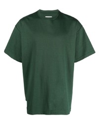 Мужская темно-зеленая футболка с круглым вырезом с вышивкой от WTAPS
