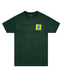 Мужская темно-зеленая футболка с круглым вырезом с принтом от Anti Social Social Club