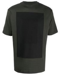 Мужская темно-зеленая футболка с круглым вырезом с принтом от Levi's Made & Crafted