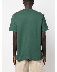Мужская темно-зеленая футболка с круглым вырезом с принтом от Filson