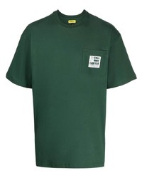 Мужская темно-зеленая футболка с круглым вырезом с принтом от MARKET