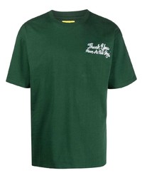 Мужская темно-зеленая футболка с круглым вырезом с принтом от MARKET