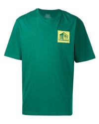 Мужская темно-зеленая футболка с круглым вырезом с принтом от Palace