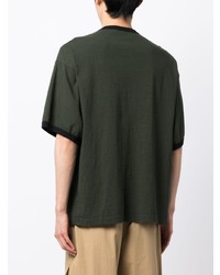 Мужская темно-зеленая футболка с круглым вырезом с принтом от Undercover