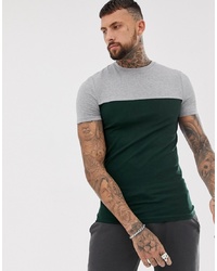 Мужская темно-зеленая футболка с круглым вырезом от ASOS DESIGN