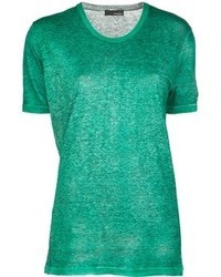 Женская темно-зеленая футболка с круглым вырезом от Avant Toi