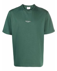 Мужская темно-зеленая футболка с круглым вырезом от Axel Arigato