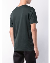 Мужская темно-зеленая футболка с круглым вырезом от Sunspel