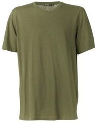 Мужская темно-зеленая футболка с круглым вырезом от BLK DNM