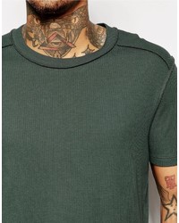 Мужская темно-зеленая футболка с круглым вырезом от Asos