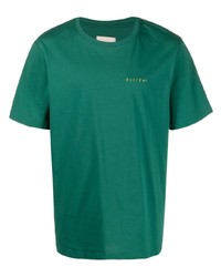 Мужская темно-зеленая футболка с круглым вырезом от Buscemi