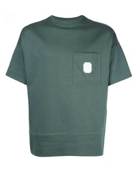 Мужская темно-зеленая футболка с круглым вырезом от Cerruti 1881