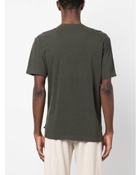 Мужская темно-зеленая футболка с круглым вырезом от James Perse