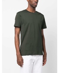 Мужская темно-зеленая футболка с круглым вырезом от Roberto Collina