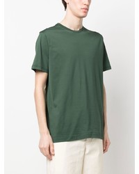 Мужская темно-зеленая футболка с круглым вырезом от Sunspel