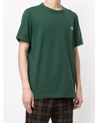 Мужская темно-зеленая футболка с круглым вырезом от Fred Perry