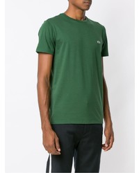 Мужская темно-зеленая футболка с круглым вырезом от Lacoste