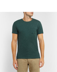 Мужская темно-зеленая футболка с круглым вырезом от J.Crew