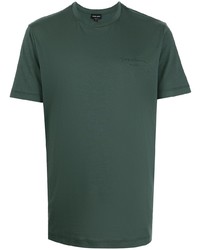 Мужская темно-зеленая футболка с круглым вырезом от Giorgio Armani