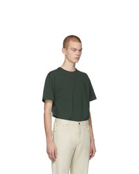 Мужская темно-зеленая футболка с круглым вырезом от Bottega Veneta